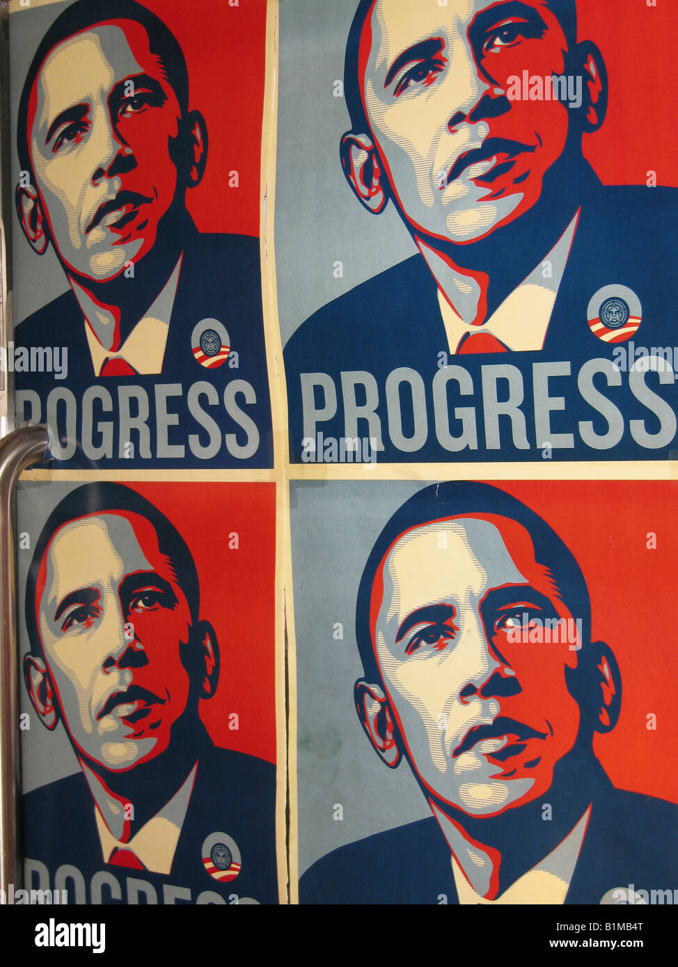 Graphiques en couleur, des affiches de Barak Obama Banque D'Images