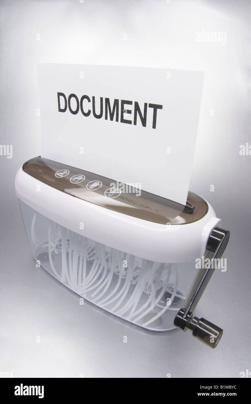 Destructeur de papier Banque D'Images