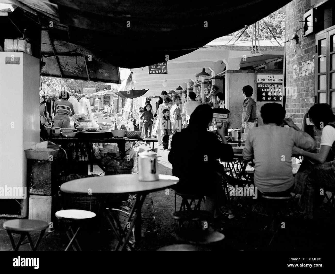 Stanley Market l'île de Hong Kong 1976 Banque D'Images