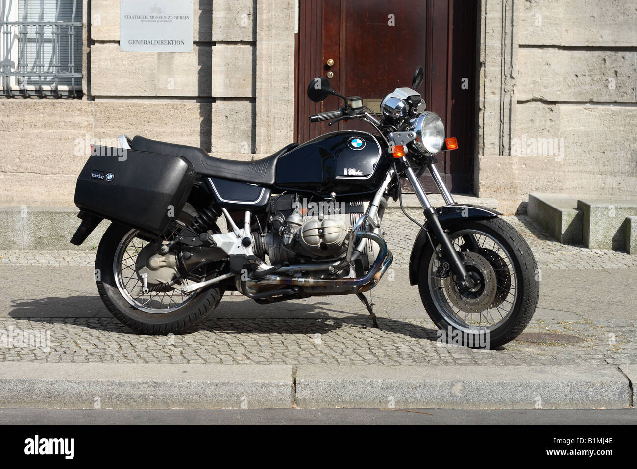 BMW R80R moto moto garée à Berlin Allemagne Banque D'Images