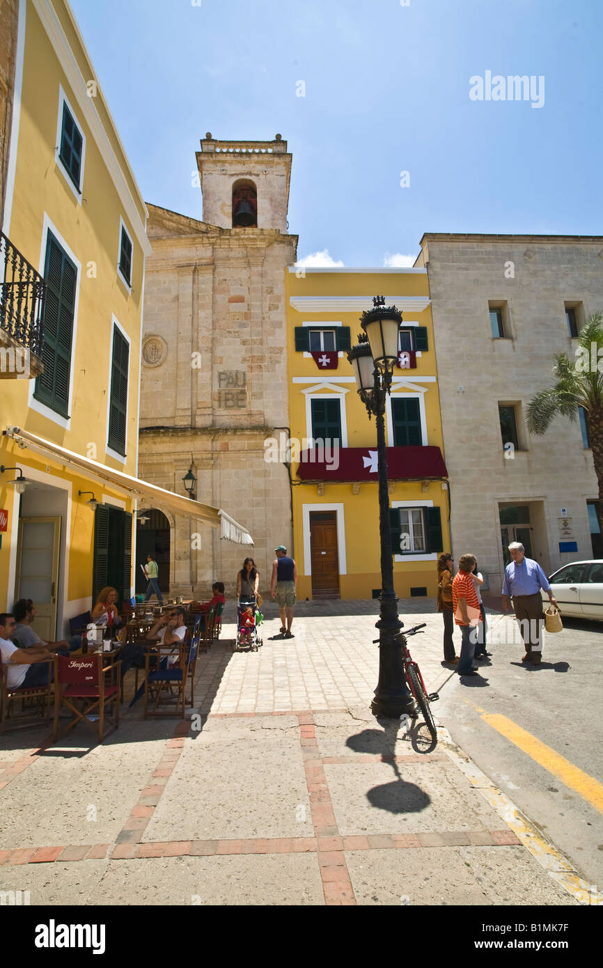 Plaça d'es Born Ciutadella Menorca Minorque Banque D'Images