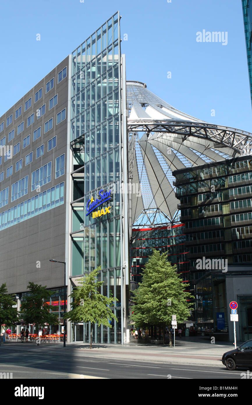 Berlin Allemagne Le Cine Star cinéma IMAX partie bâtiment de la Sony Center à la Potsdamer Platz Banque D'Images