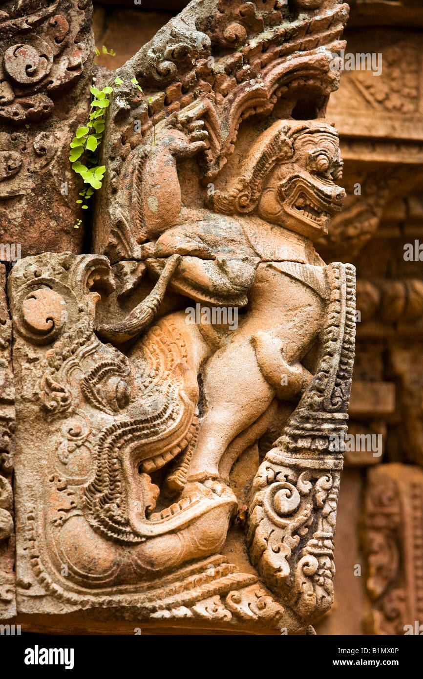 Temple de Banteay Srei, Angkor, Siem Reap, Cambodge Banque D'Images