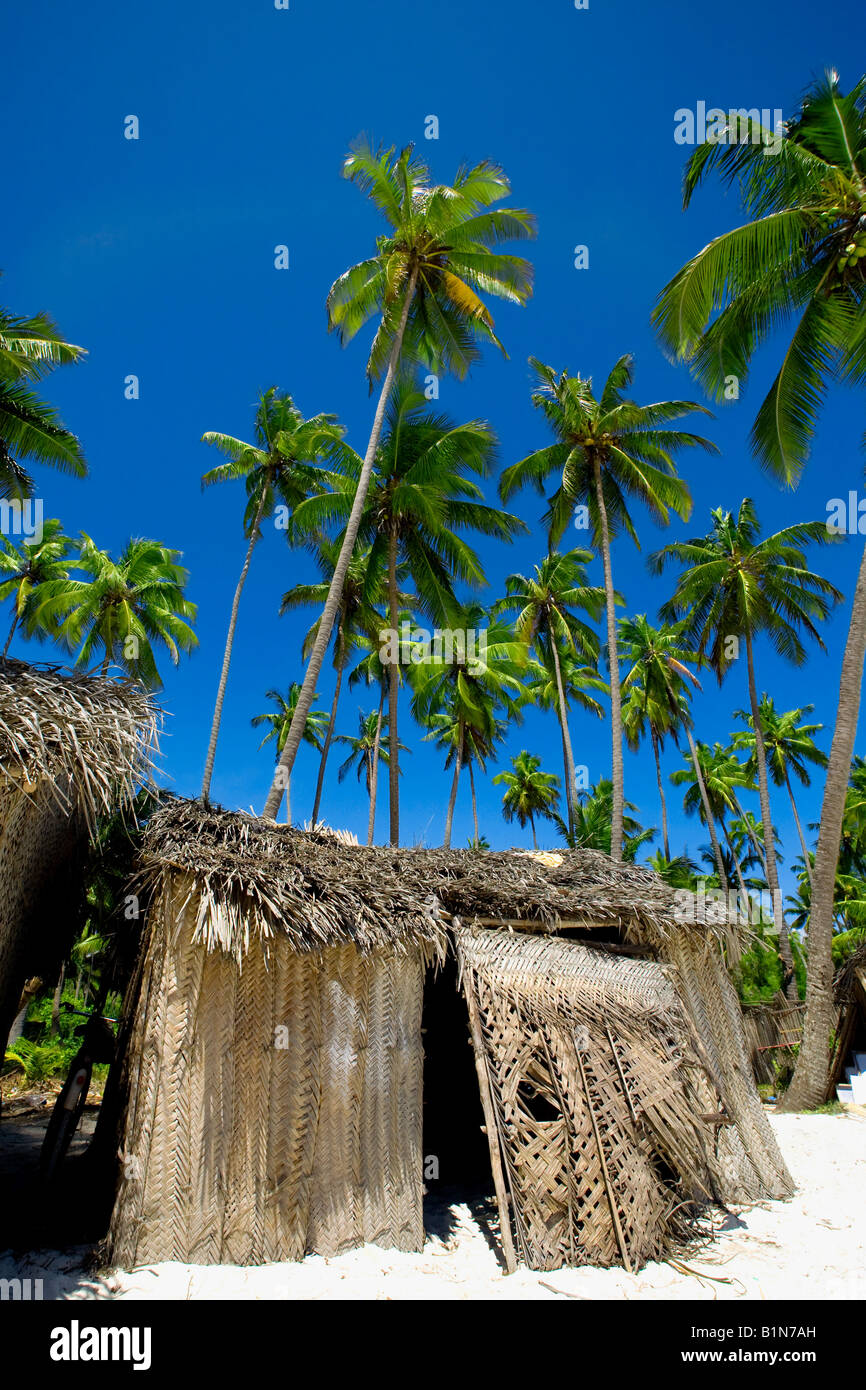 Cabane de plage dans l'île de Zanzibar Banque D'Images