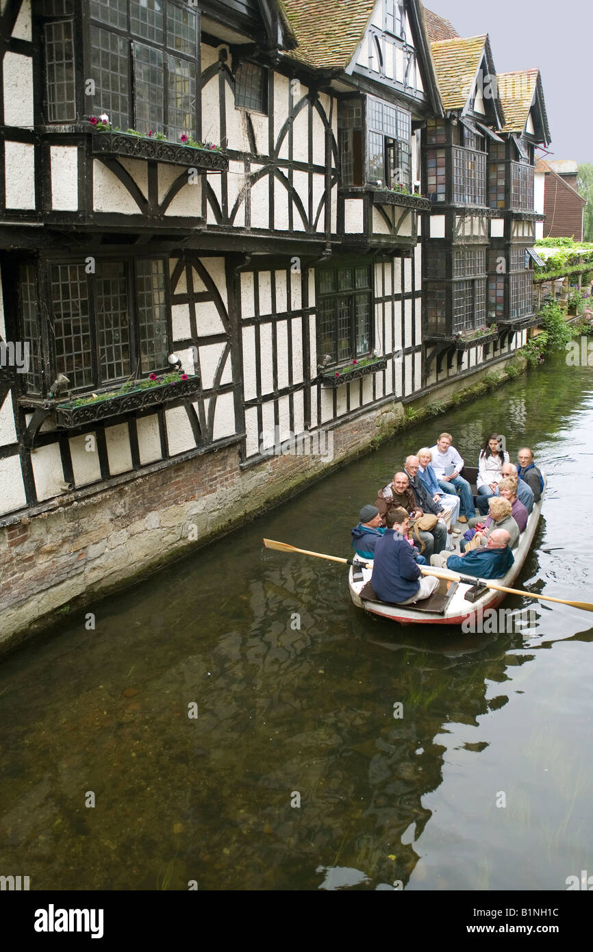 Angleterre Canterbury Kent voyage en bateau sur la rivière Banque D'Images