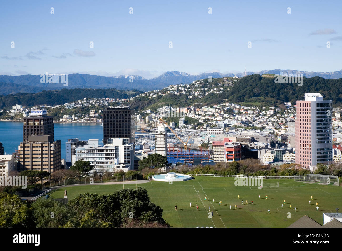 Vue sur la capitale de Wellington New Zealand Banque D'Images