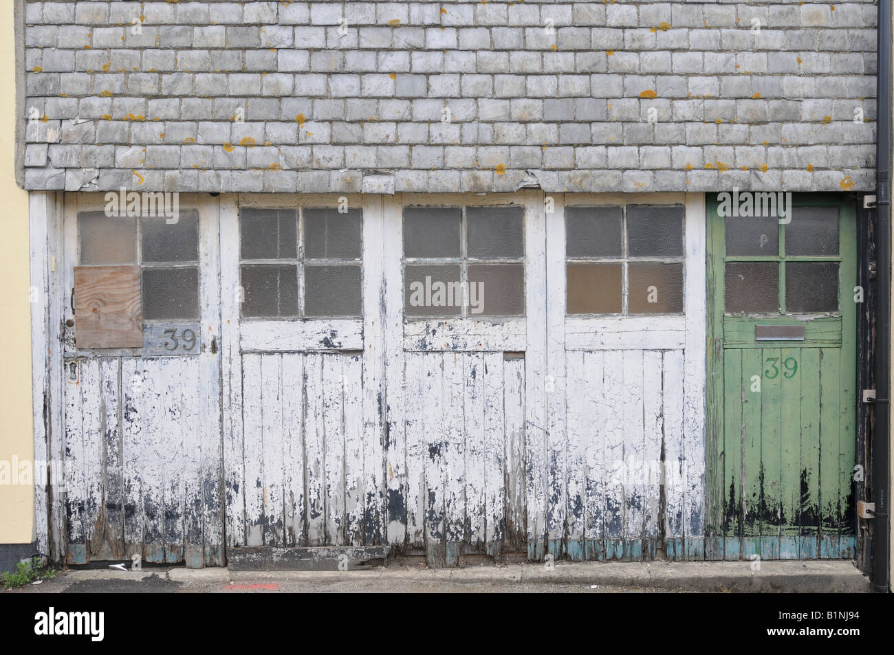 Bâtiment délabré dans Falmouth U.K. Banque D'Images
