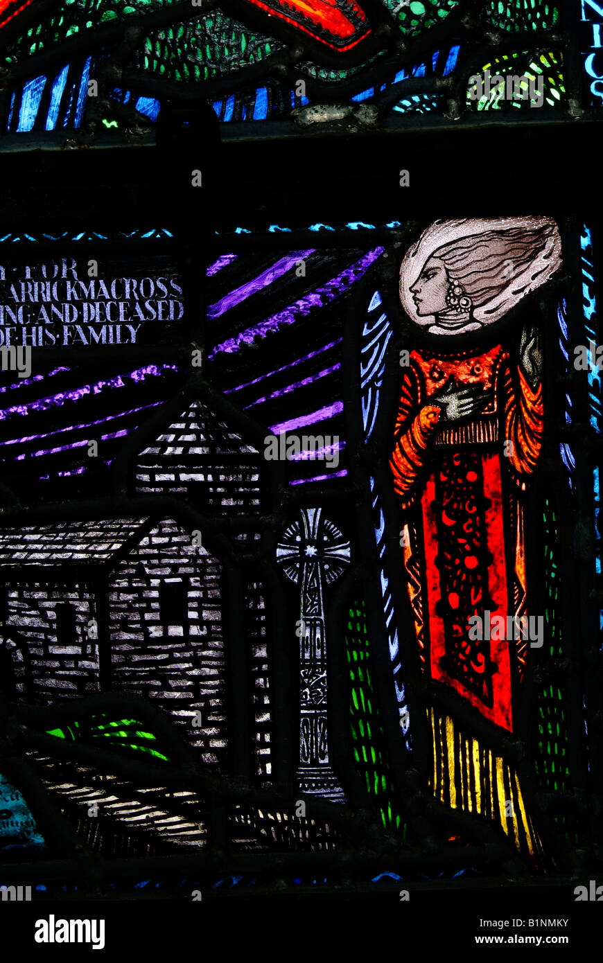 Harry Clarke Vitraux église St Josephs Monaghan Carrickmacross Banque D'Images