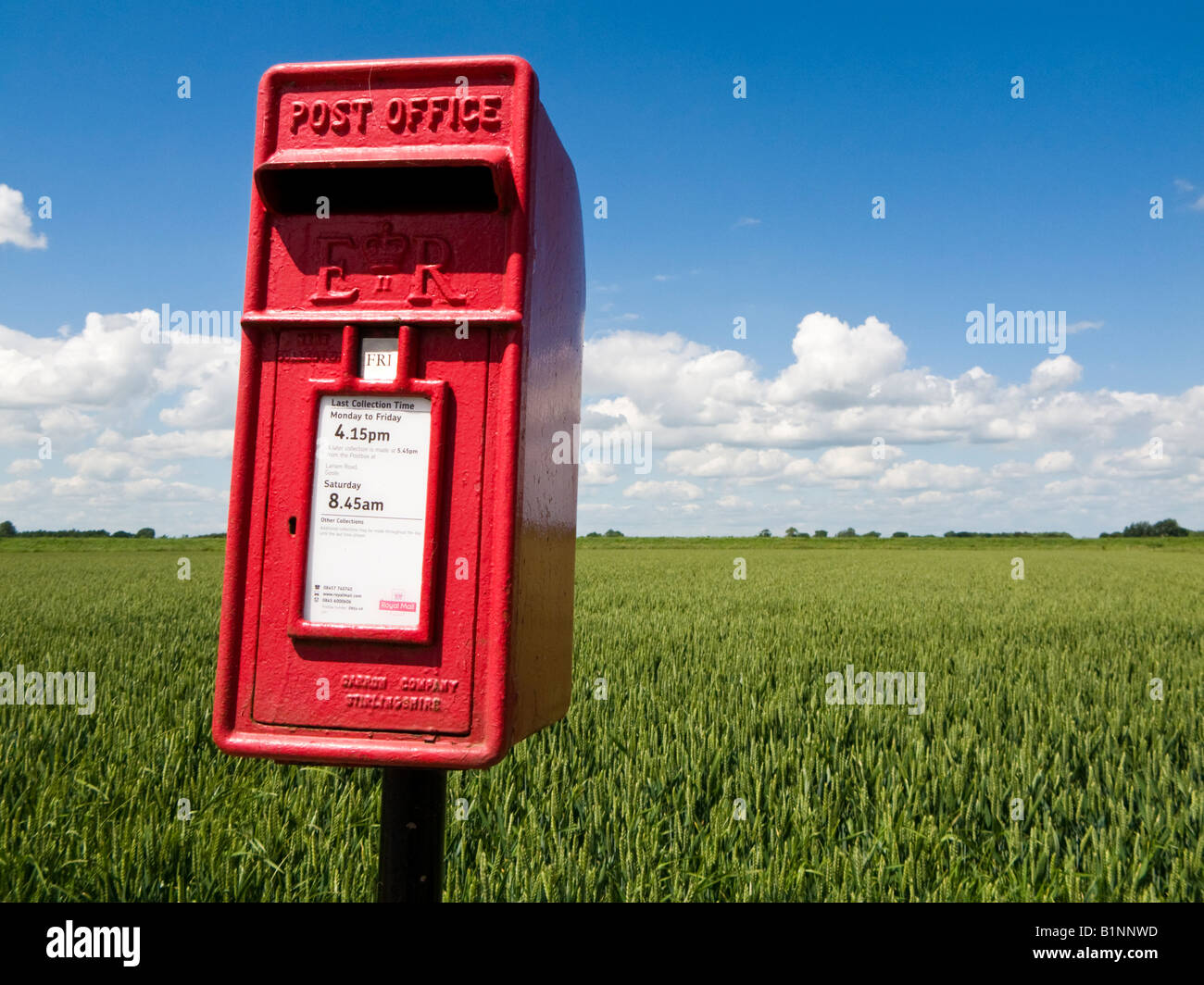 Boîte de poste ruraux, England, UK Banque D'Images
