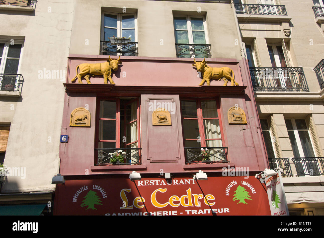 Restaurant près de la Rue Mouffetard Paris France Banque D'Images