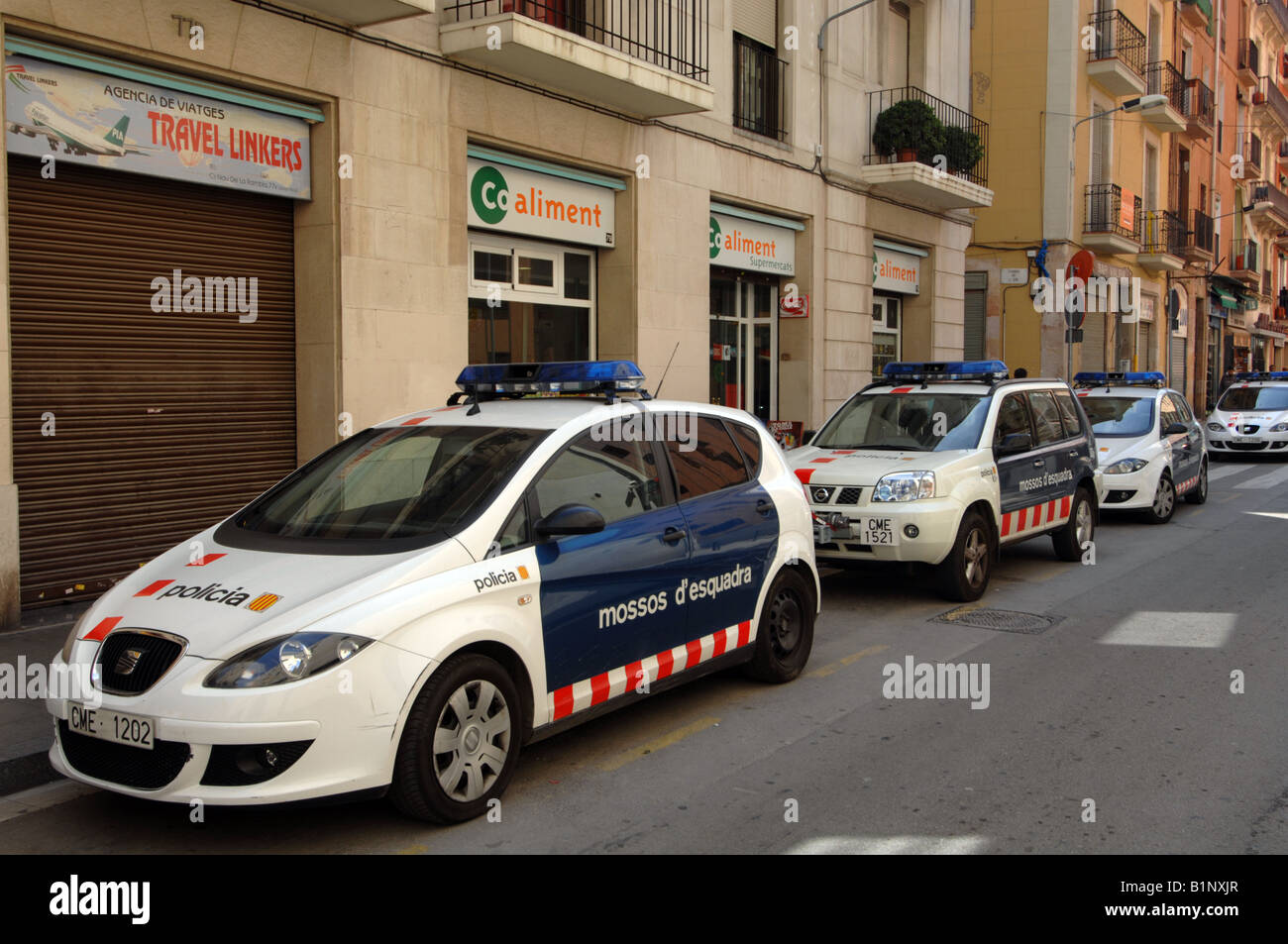 Les voitures de la police espagnole, l'Espagne Banque D'Images