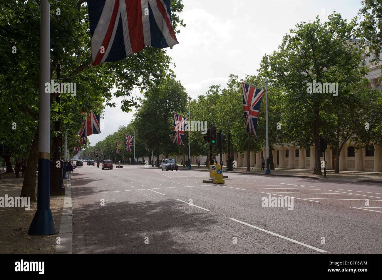 Mall Londres drapeaux road royal Banque D'Images