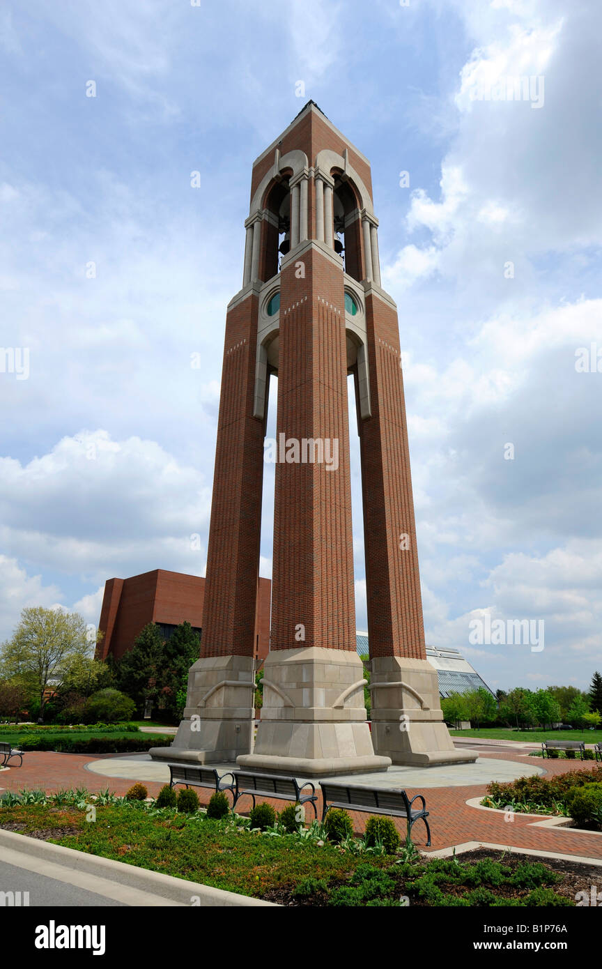 Shafer Tower à Ball State University dans la ville de Muncie Indiana en Banque D'Images