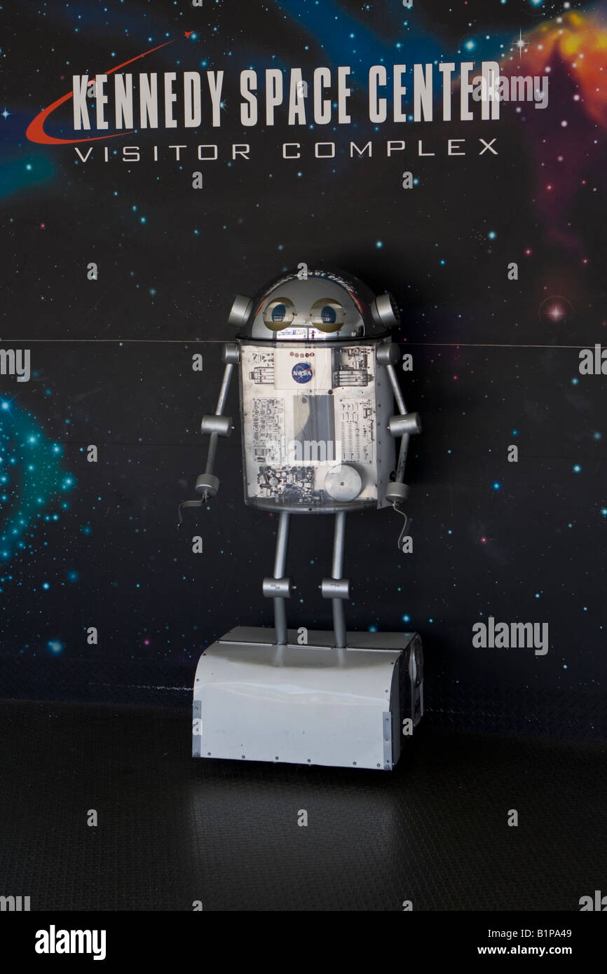 Robot spatial sur l'affichage à John F Kennedy Space Center de Cape Canaveral en Floride Banque D'Images