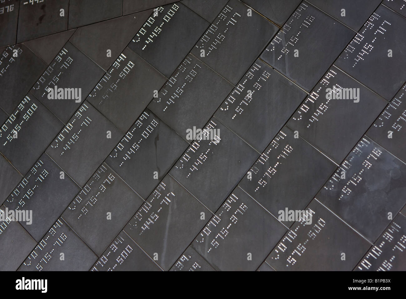 Tuiles de l'écran thermique de la navette spatiale à bord de la navette à la John F Kennedy Space Center à Cap Canaveral Floride USA Banque D'Images