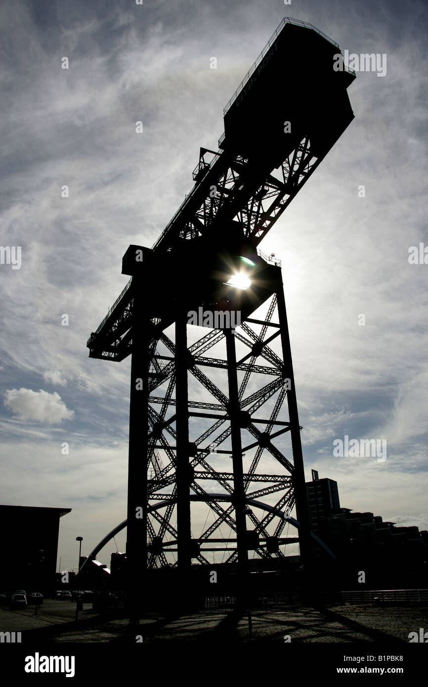 Ville de Glasgow, en Écosse. (Grue Finnieston est un monument symbole de la ville de la construction et du patrimoine industriel. Banque D'Images