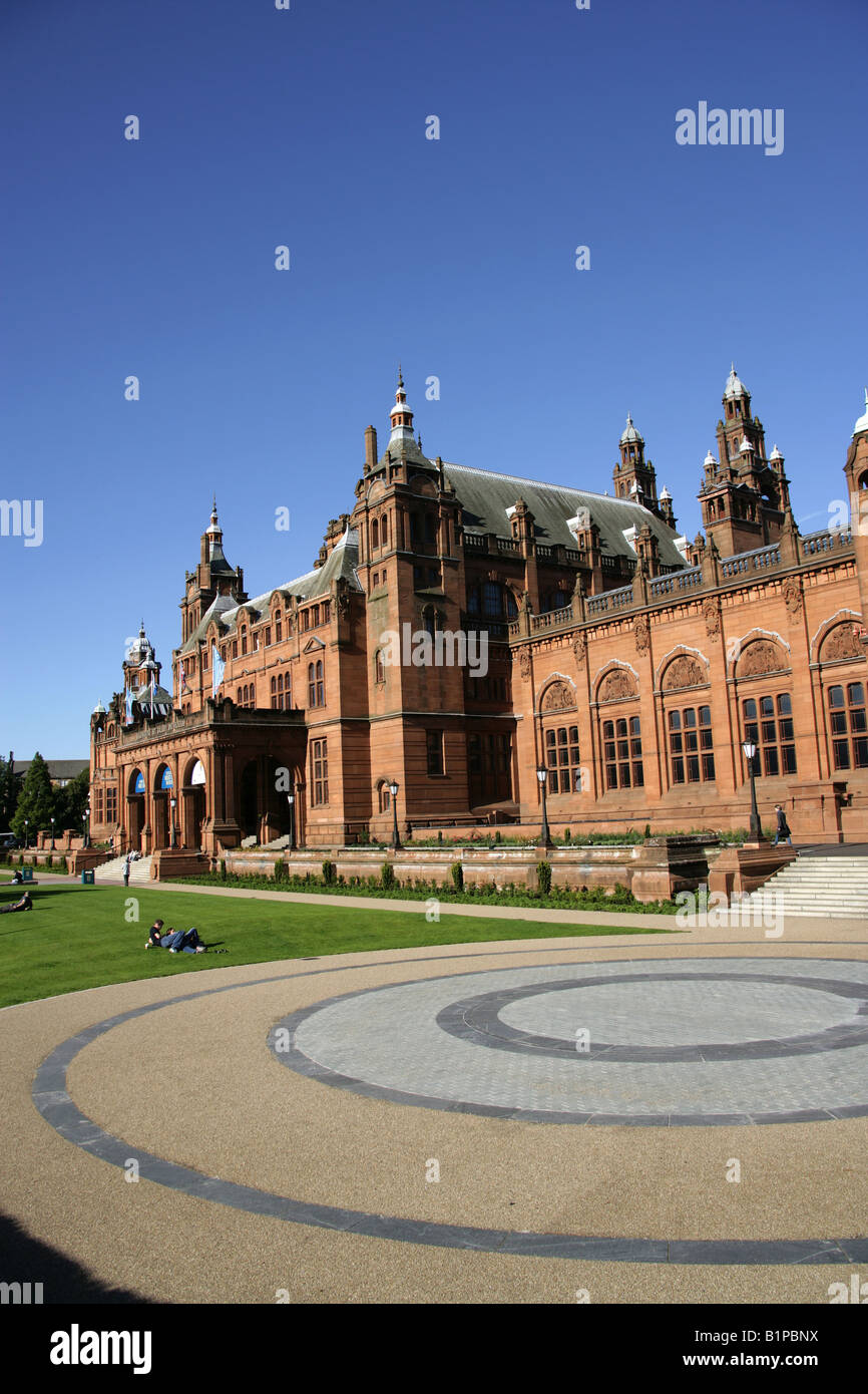 Ville de Glasgow, en Écosse. L'entrée de la rue Argyle à Kelvingrove Art Gallery and Museum de Glasgow Kelvingrove du parc. Banque D'Images