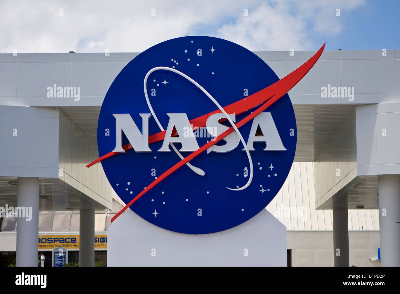 L'Exploration spatiale de la NASA à l'Insignia John F Kennedy Space Center de Cape Canaveral en Floride Banque D'Images