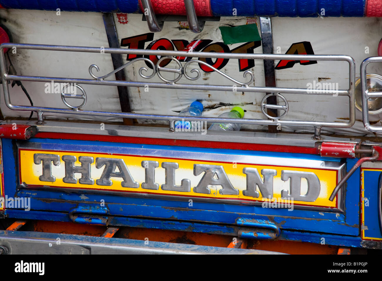 Thaïlande Bangkok Khao San Road tut tut - un petit taxi trois roues à moteur situé dans la fameuse Khao San Road Banque D'Images