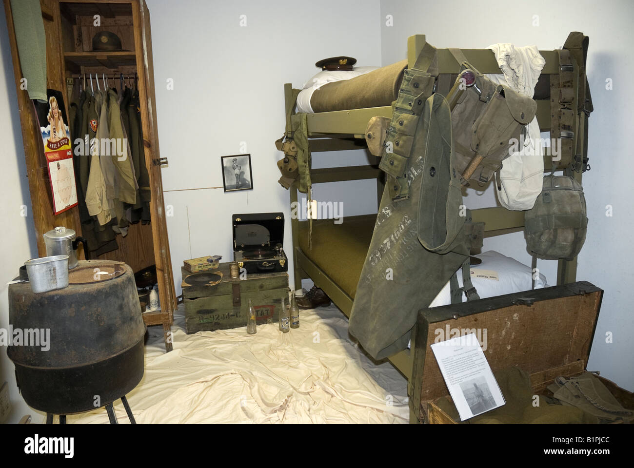 La Seconde Guerre mondiale, Camp Gordon Johnston 2 Museum Carrabelle en Floride Banque D'Images