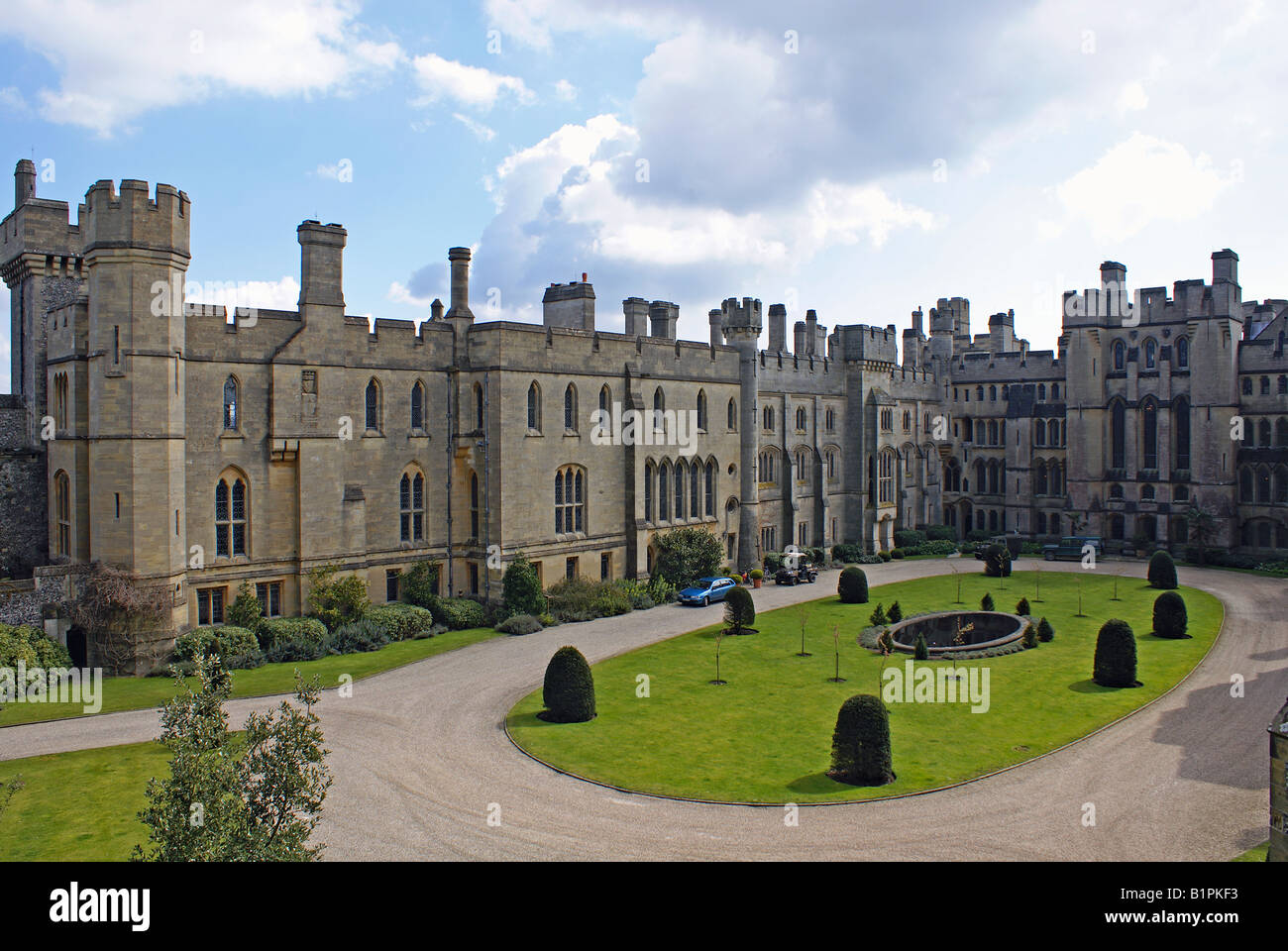 Le quadrilatère à Arundel Castle dans le West Sussex Banque D'Images