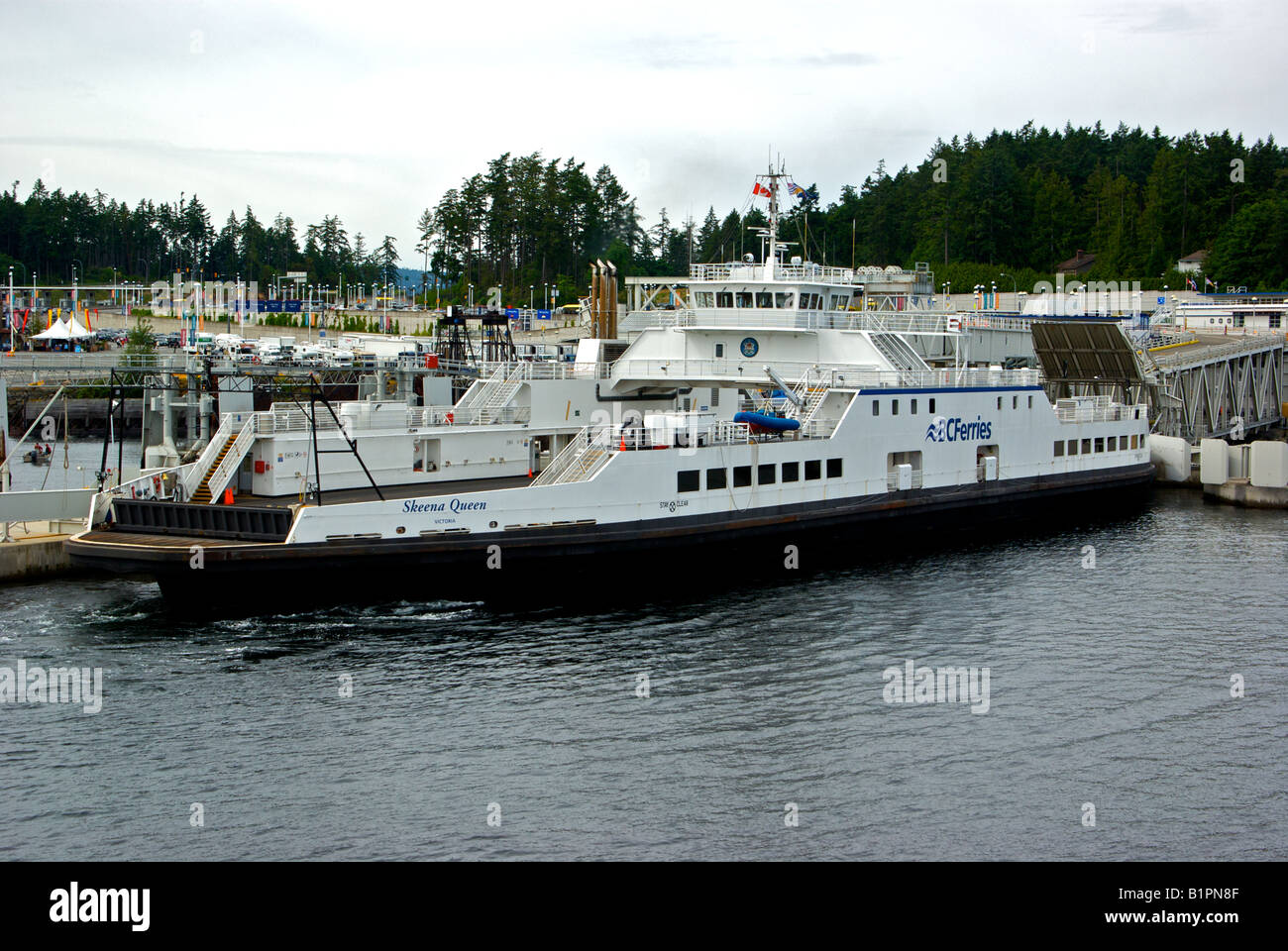 Petit inter island British Columbia location et de passagers au terminal Swartz Bay Banque D'Images