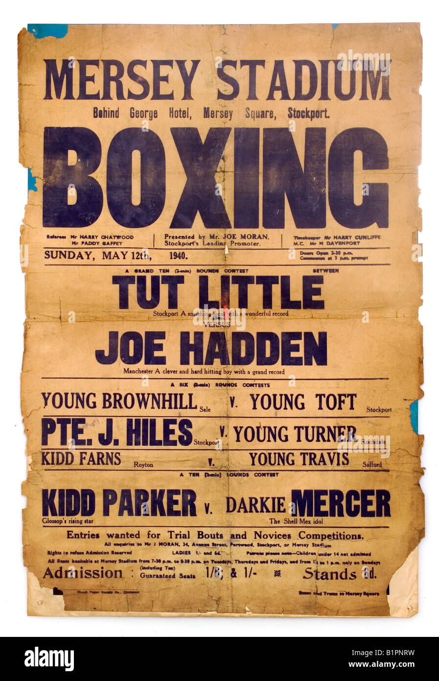 Old boxing poster Banque D'Images