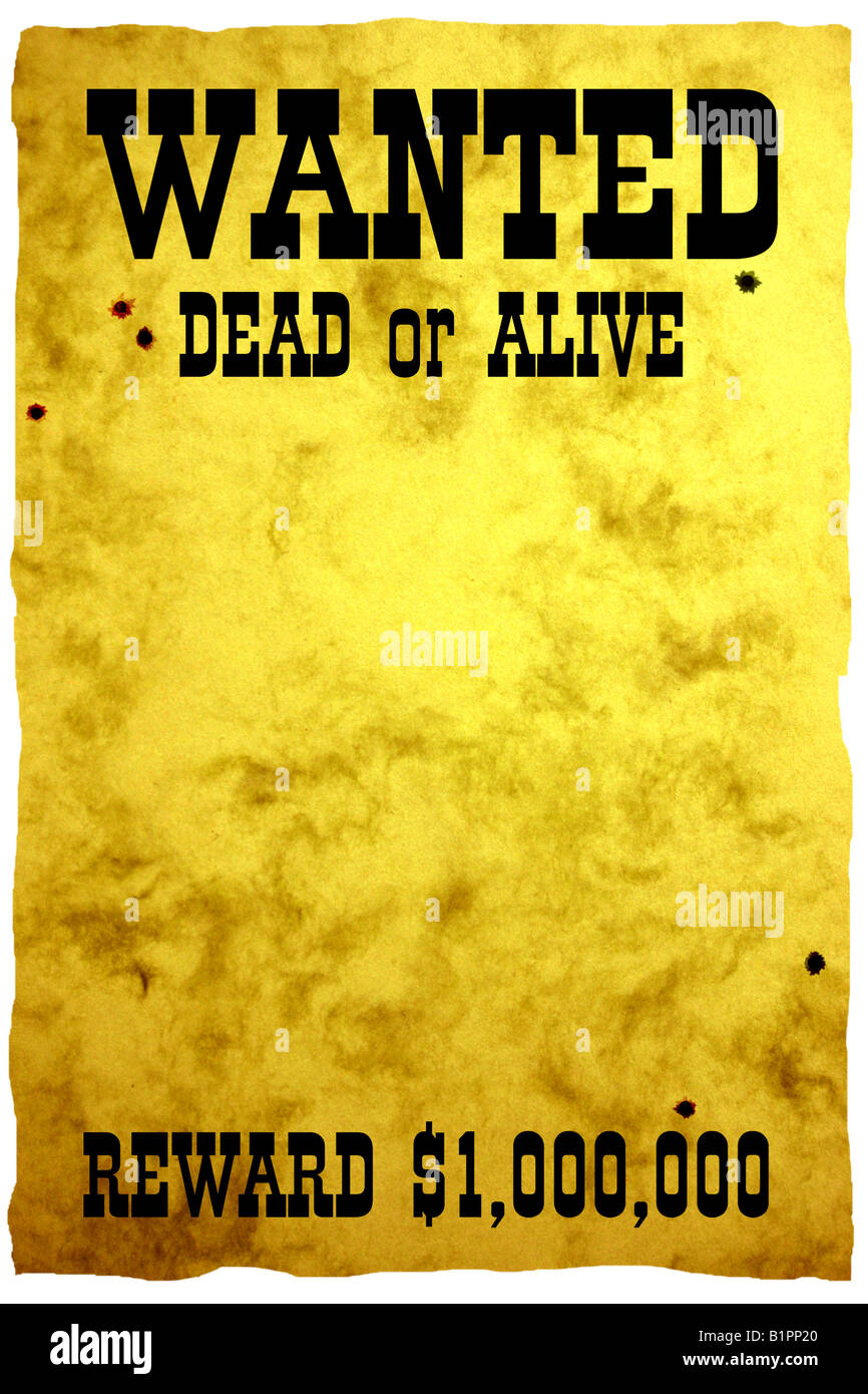 'Rétro' voulait poster dans le vieux style Far West. Il suffit de mettre votre photo. Banque D'Images