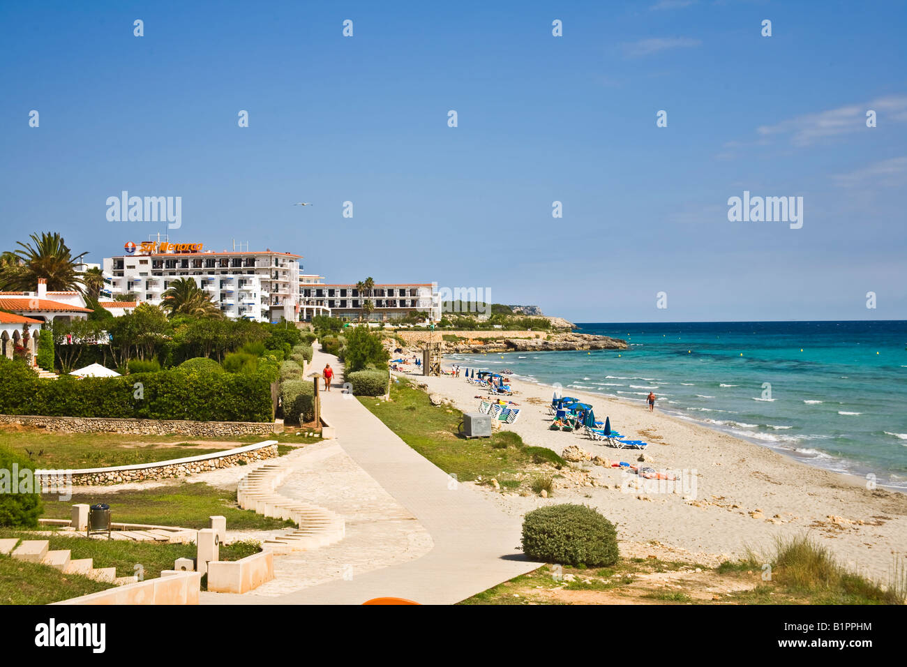 Minorque Minorque Plage Adeodat Banque D'Images