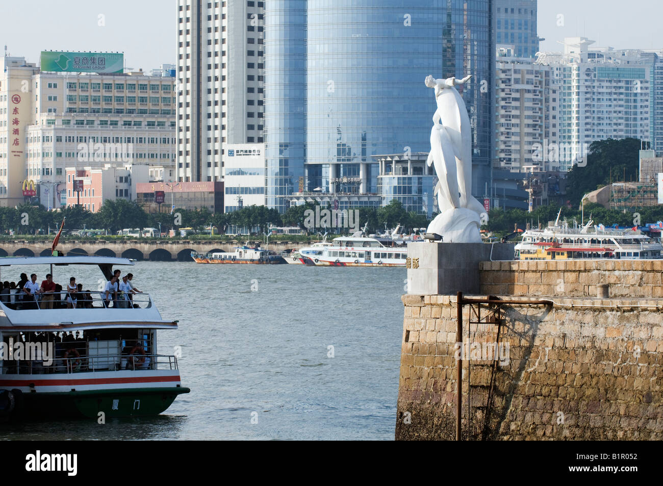 La province de Fujian en Chine Xiamen port de commerce colonial Banque D'Images