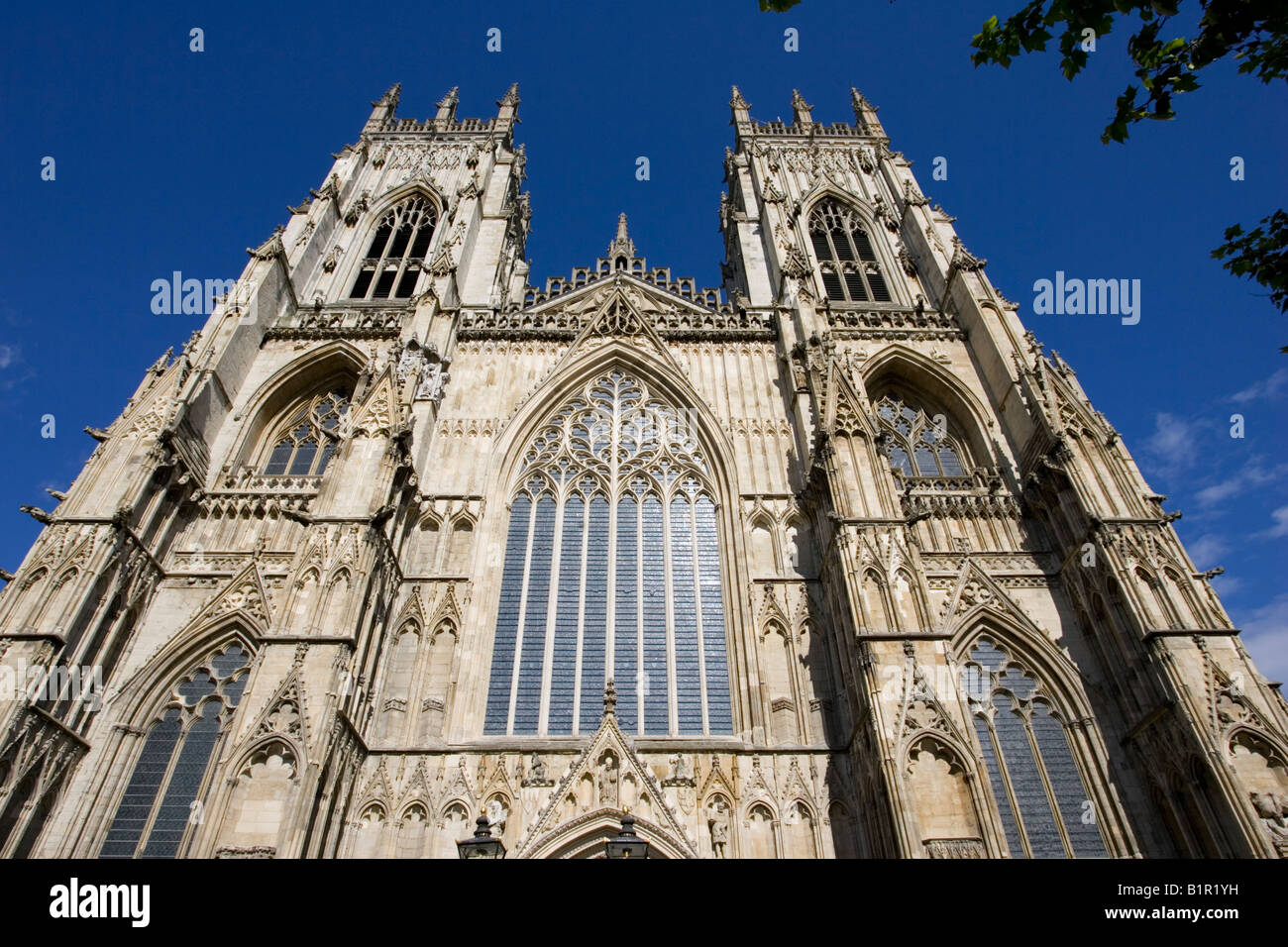 Twin Towers de York Minster cathédrale gothique médiévale York UK Banque D'Images