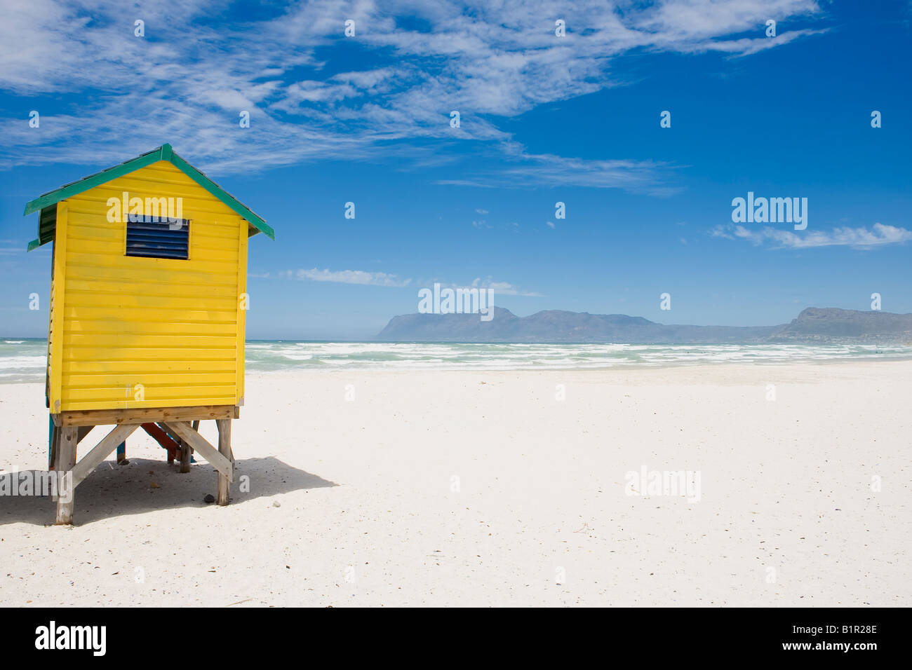 Cabines de plage à Muizenberg Western Cape Afrique du Sud Banque D'Images