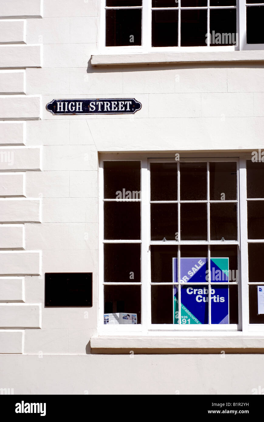 High Street Propriété à vendre Warwick, Warwickshire, England, UK Banque D'Images
