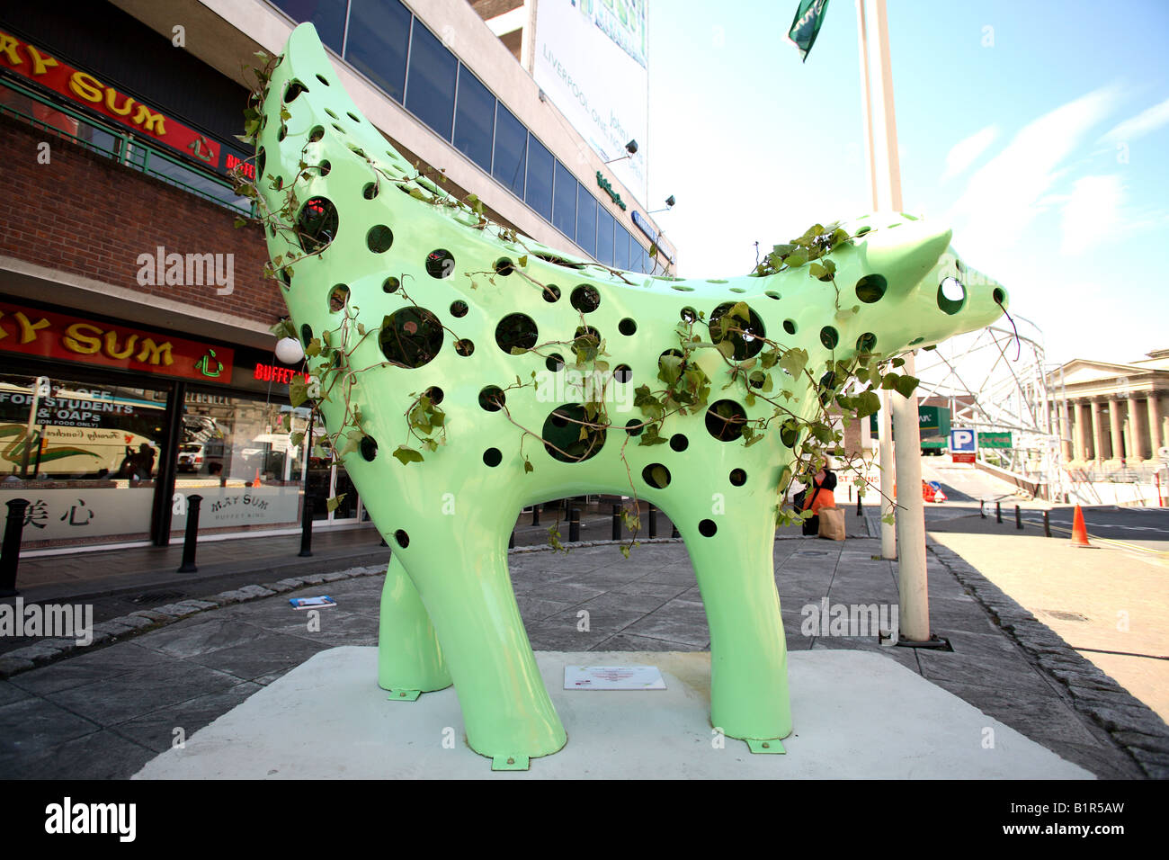 L'un des 120 sculptures Superlambanana à Liverpool pour célébrer la capitale de la Culture Banque D'Images