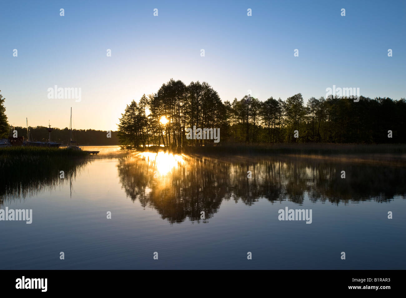 Jagodne Lake dans Kozin près de Grands Lacs Mazurian Gizycko Pologne Banque D'Images