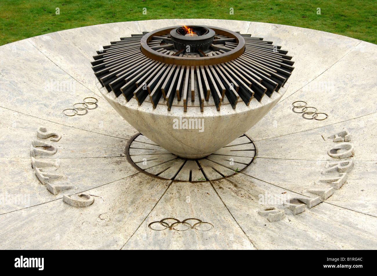 La flamme olympique, la Flamme Olympique, Musée Olympique, Lausanne, Suisse, Europe Banque D'Images