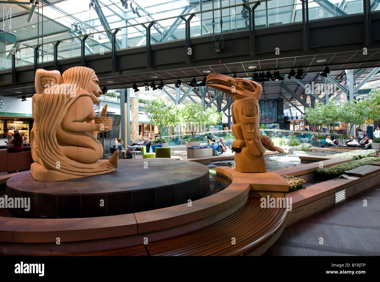 Hall de départ de l'Aéroport International de Vancouver, British Columbia, Canada, Amérique du Nord Banque D'Images