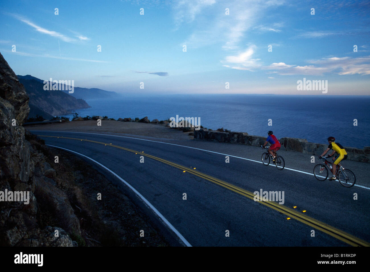 Randonnée à vélo, la Route 1, Monterey, Californie, États-Unis Banque D'Images