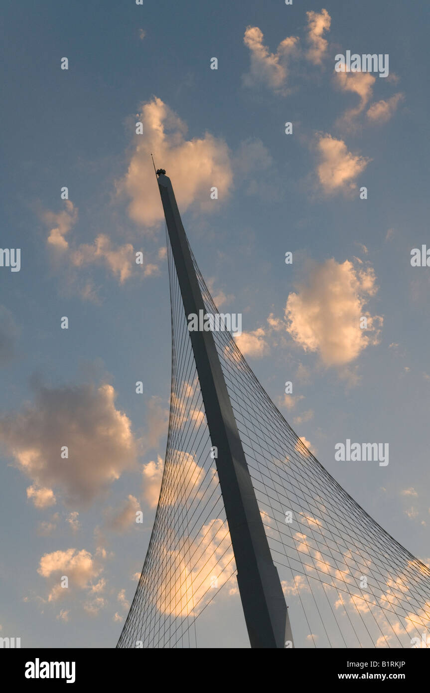 Israël Jérusalem String pont à l'entrée de la ville conçue par Santiago Calatrava Banque D'Images