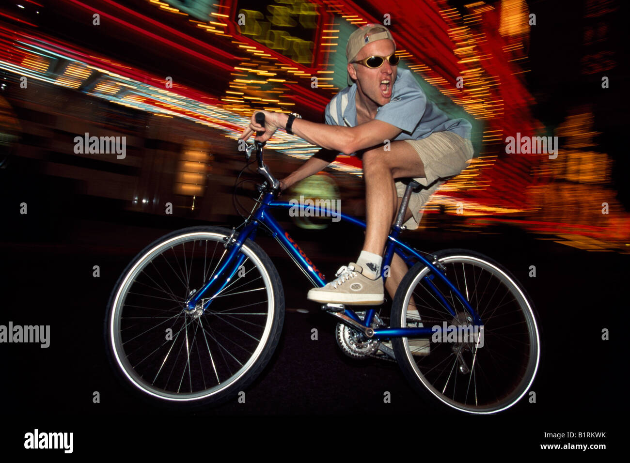 Mountainbiker, The Strip, Las Vegas, Nevada, USA Banque D'Images