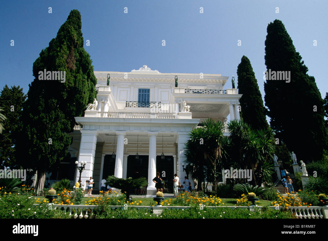 Achilleion Palace, construit par l'Impératrice Elisabeth d'Autriche, Corfou, Grèce Banque D'Images
