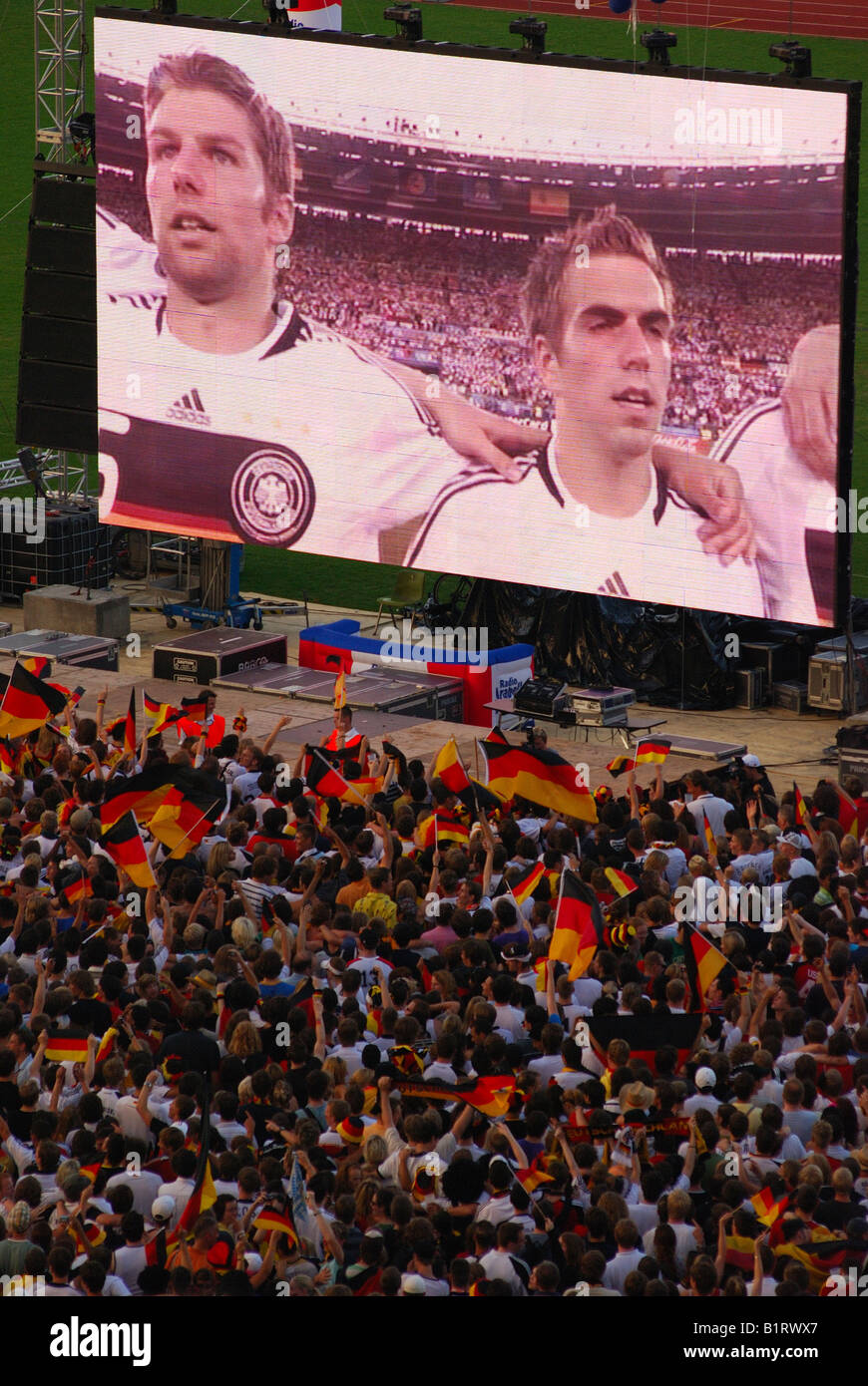 L'Europe, l'Allemagne, Bavaria, Munich, Football, Olympia, stade, finale, l'UEFA, EURO 2008, Espagne, championnat, Olympiastadion Banque D'Images