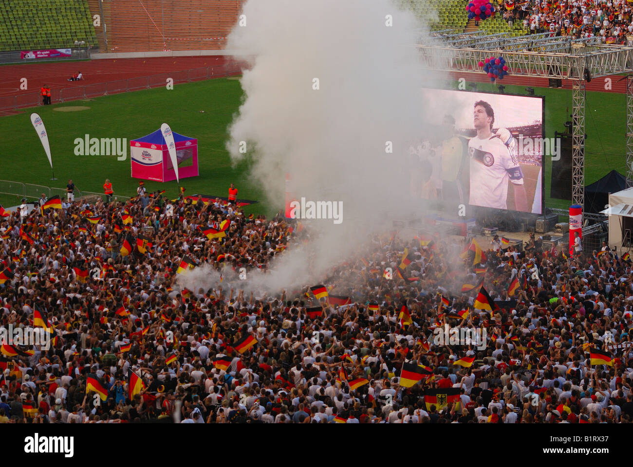 L'Europe, l'Allemagne, Bavaria, Munich, Football, Jeux Olympiques, le Stade, finale, l'UEFA, EURO 2008, Espagne, championnat, Olympiastadion Banque D'Images