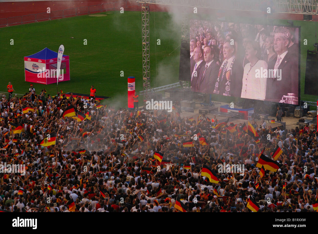 L'Europe, l'Allemagne, Bavaria, Munich, Football, Jeux Olympiques, le Stade, finale, l'UEFA, EURO 2008, Espagne, championnat, Olympiastadion Banque D'Images