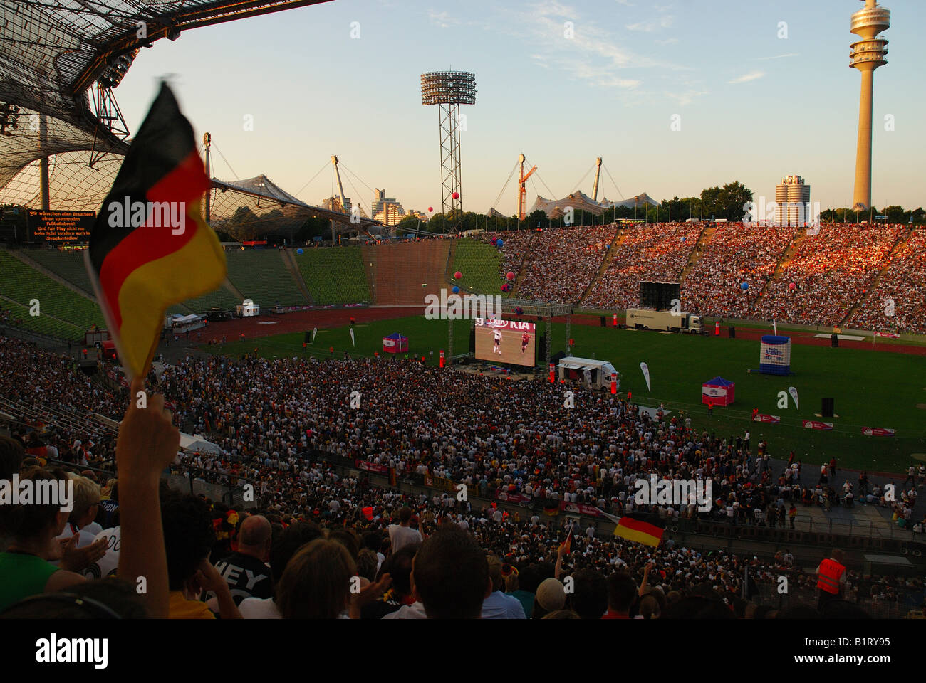 L'Europe, l'Allemagne, Bavaria, Munich, Football, Jeux Olympiques, le Stade, finale, l'UEFA, EURO 2008, Espagne, championnat, Olympiastadion Banque D'Images