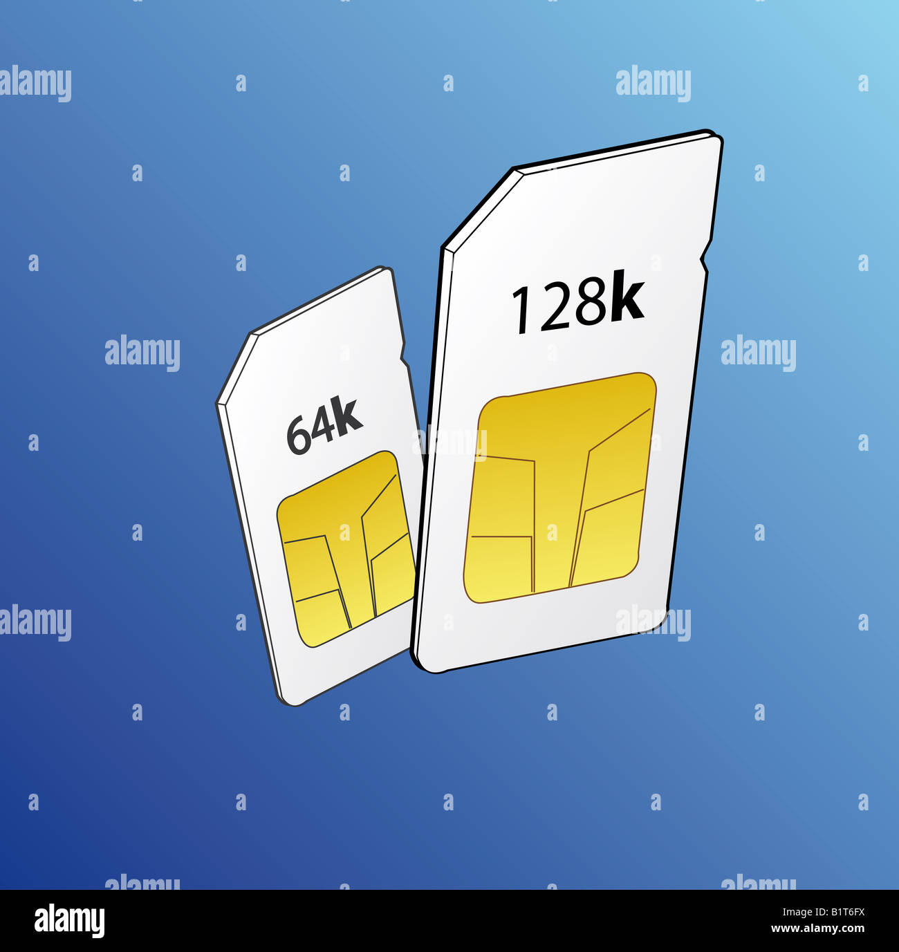 deux cartes SIM mobile Banque D'Images