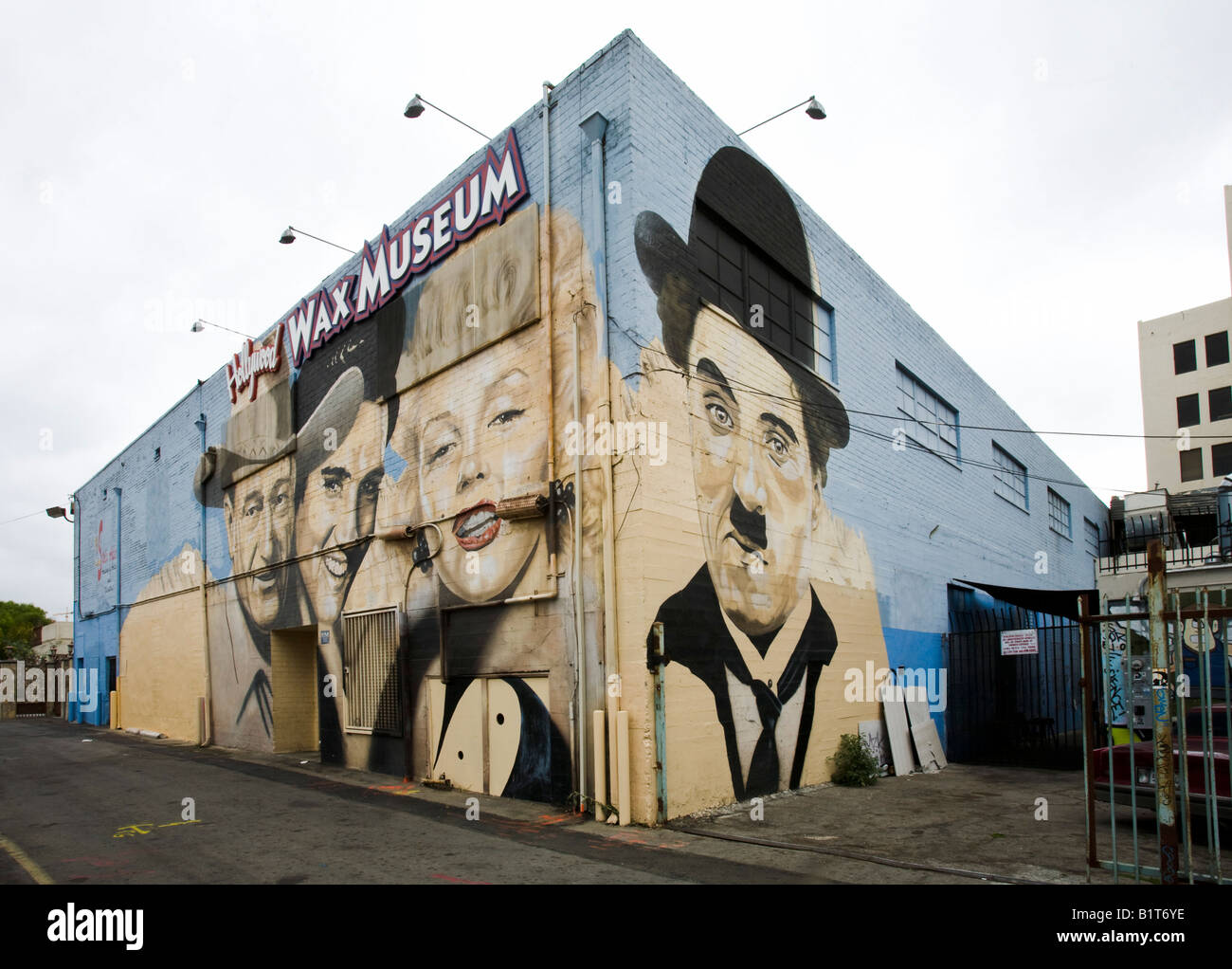 Peinture murale derrière Hollywood Wax Museum Holltywood Los Angeles California United States of America Banque D'Images