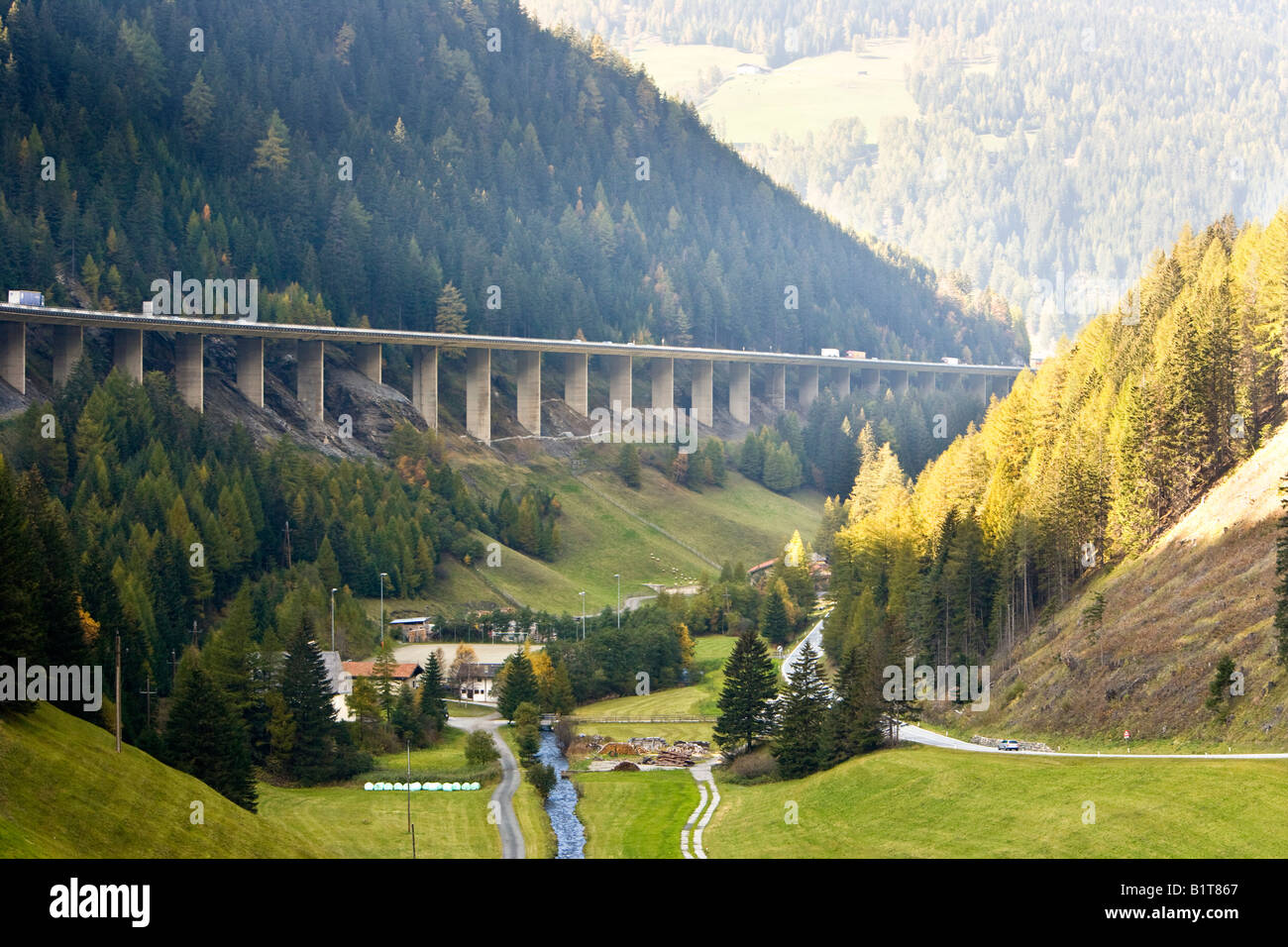 Col du Brenner dans le Nord de l'Italie Banque D'Images ...