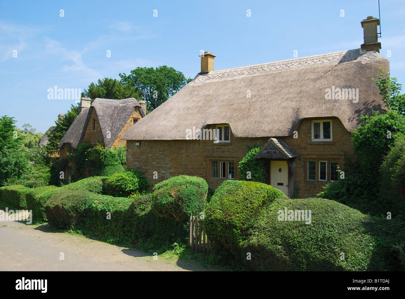 Chaumières, Chadlington, Oxfordshire, Angleterre, Royaume-Uni Banque D'Images