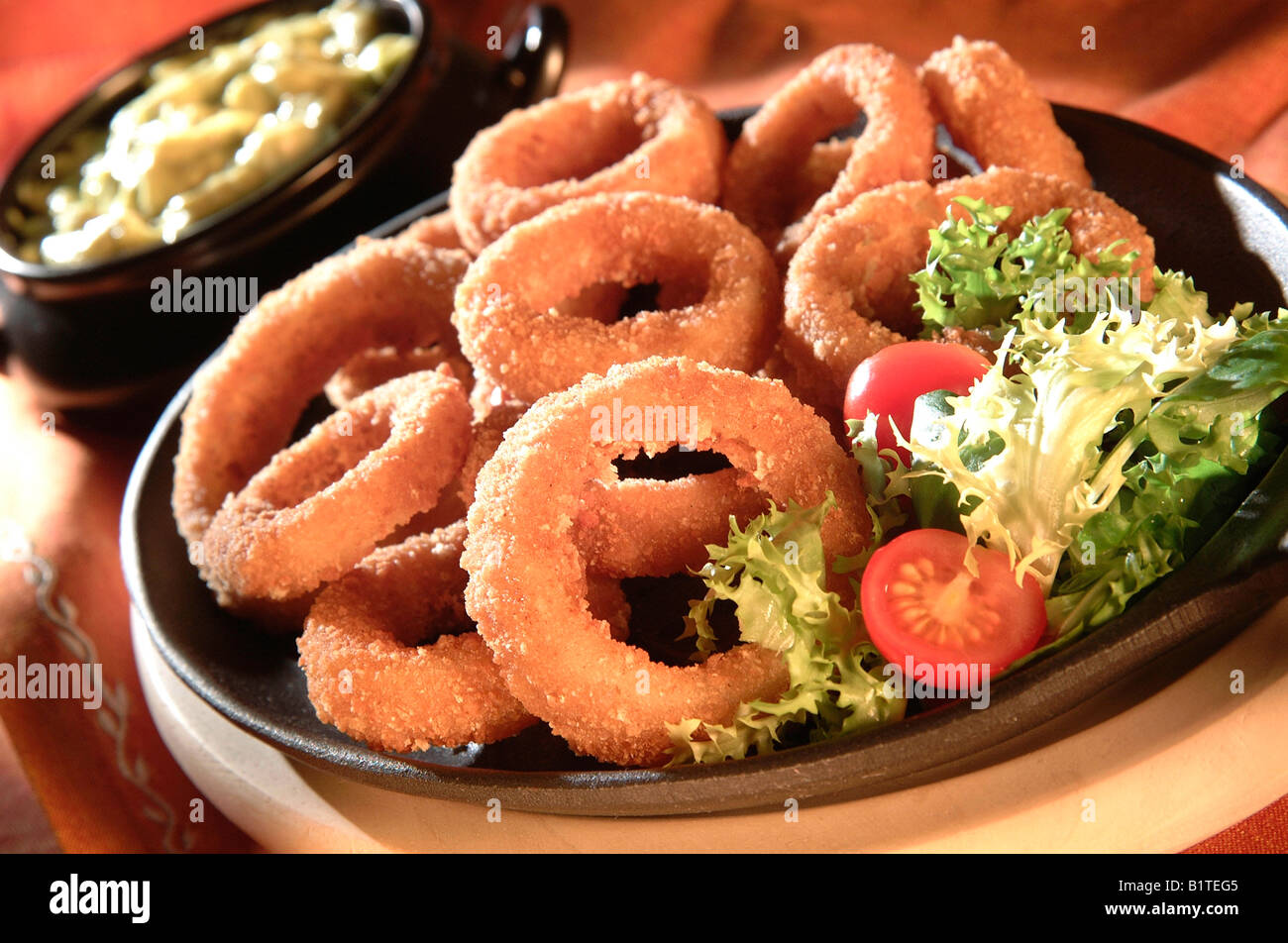 Oignon panés Banque D'Images